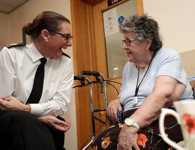 Royal Navy volunteers visit Sirius Court