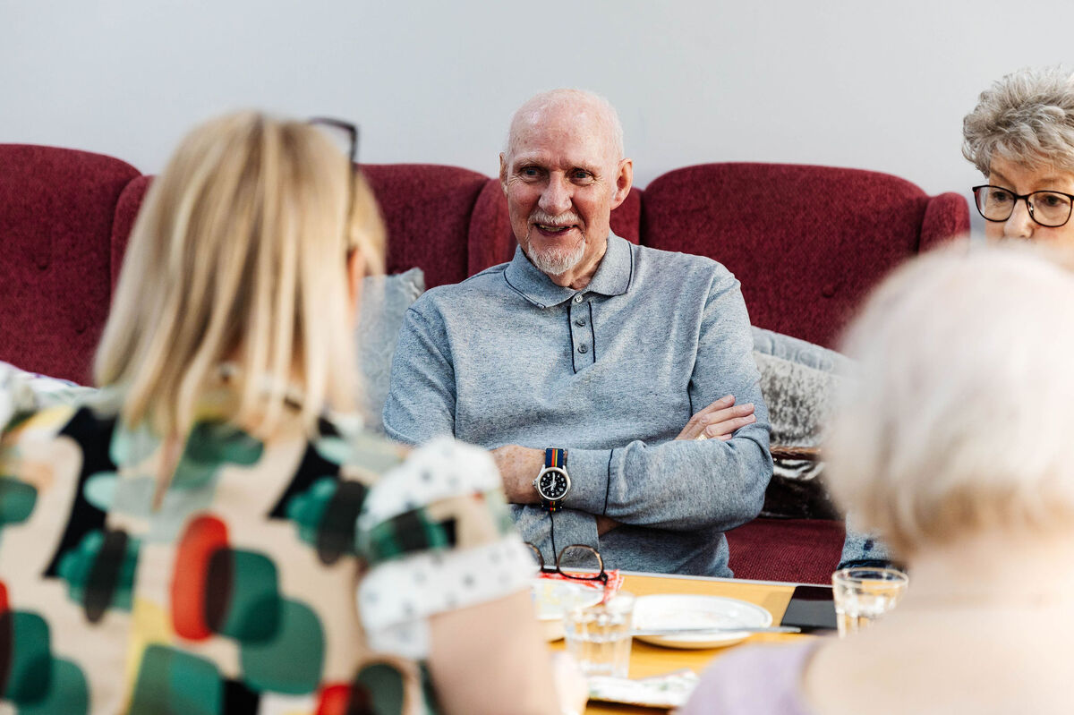 Agamemnon residents in lounge